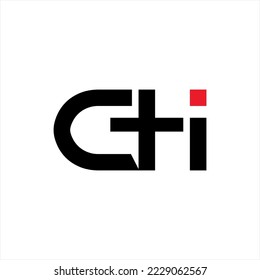 Abstract letter G H and I plus vector logo design.