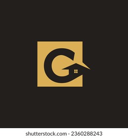 Abstract letter G for HOME logo symbol vector icon illustration graphic design