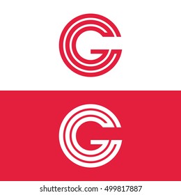 Abstract letter G isolated on background. Letter G icon. Business logo template