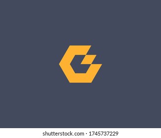 Abstract letter G L logo design template. Creative modern icon sign. Universal speed rocket mark vector logotype.
