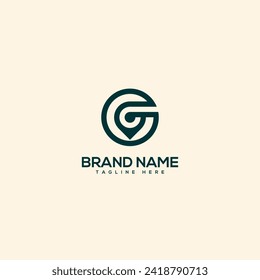 Abstract letter G and location. Flat vector logo design template element.