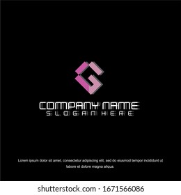 Abstract letter G logo design template. Universal vector icon.