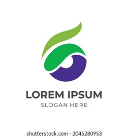 letra abstracta G diseño de plantilla de diseño de logotipo vector con estilo de color verde plano y púrpura