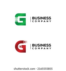 Abstraktes Logo-Design G mit Dreiecksbogen-Vorwärtsbewegung für Finanzlogistikunternehmen