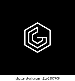 Abstract letter G logo design. creative hexagon sign vector illustration