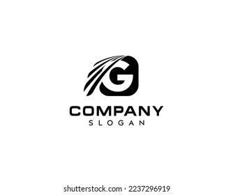 Abstract letter G logo design, tech letter G vector logo design, text G letter icon design, text logo design