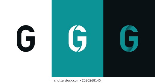 Abstract letter G logo design. Modern logo idea. Premium Vector