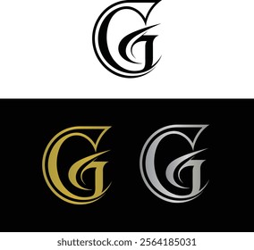 Abstract letter G logo design, letter G monogram