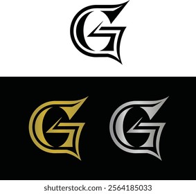 Abstract letter G logo design, letter G monogram