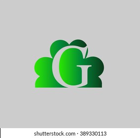 Abstract letter G logo design template
