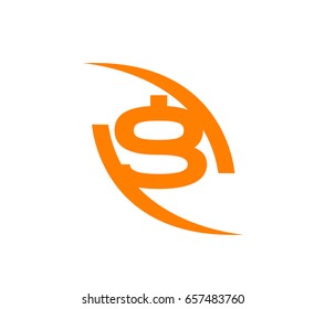 Abstract letter G logo design template
