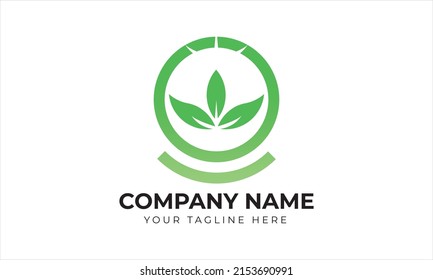Abstract Letter G Logo. Green Color Nature Logos.Flat Vector Logo Design Template Element