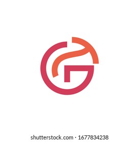 Abstract letter G logo icon for corporate identity.