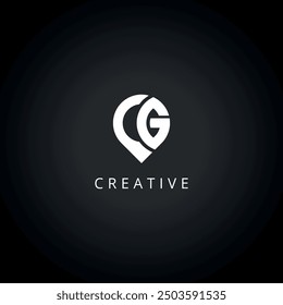 Abstract Letter G Logo. Initial Location Symbol Vector Icon.