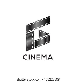 Abstract letter G logo for negative videotape film production