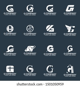 Abstract Letter G Logo Template Vector. Alphabet Logo Concept