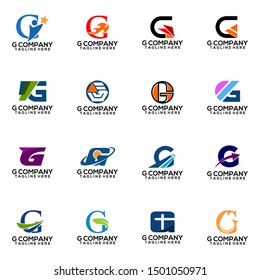Abstract Letter G Logo Template Vector. Alphabet Logo Concept