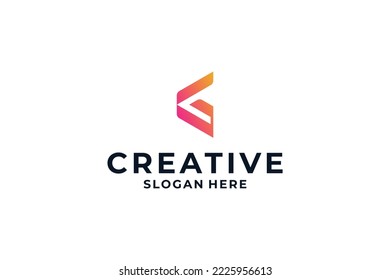 abstract letter G logo type.