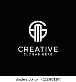 Abstract letter g m Logo Design Template