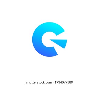 Abstract letter G modern logo icon design concept. Creative bright gradient symbol logotype isolated on white background. Vector illustration.