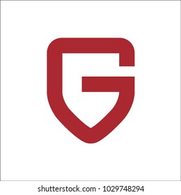 Abstract Letter G On Shield Logo