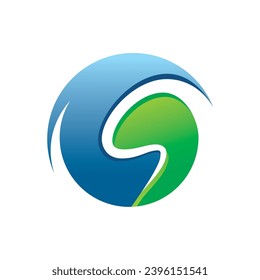 abstract letter g round logo