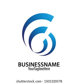  abstract letter G shape wave logo