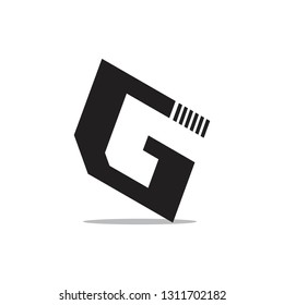 abstract letter g simple geometric logo
