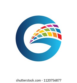 Abstract Letter G Technology Logo