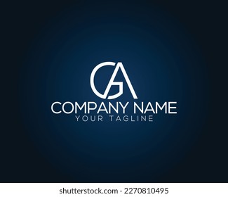 Abstract letter GA Unique Logo Design Concept. Creative and luxury alphabet vector icon.