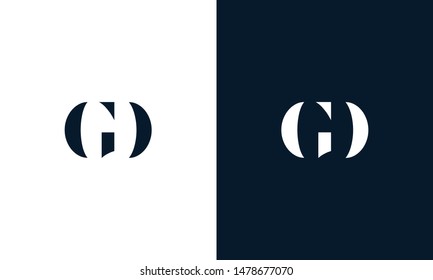 Abstract letter GD logo. This logo icon incorporate with abstract shape in the creative way.