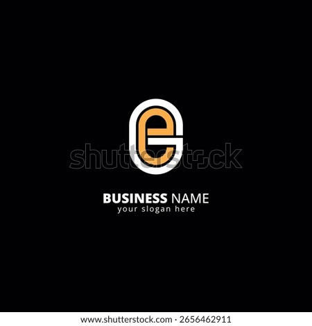 Abstract Letter EG GE Logo, Bold Style Monogram Design.