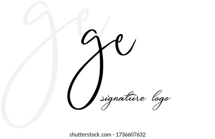 Letra abstracta GE o logotipo EG. Este icono del logotipo se incorpora con forma abstracta de forma creativa.

