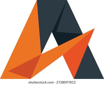 Abstrakter Buchstabe A - geometrisches Logo