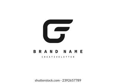 Abstract letter GF for initial logo
