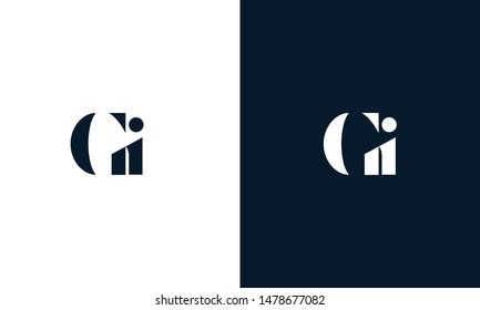 Abstract letter GI logo. This logo icon incorporate with abstract shape in the creative way.