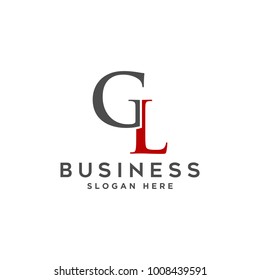  Abstract letter GL logo design vector