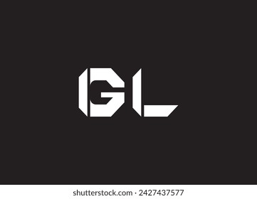 Abstract letter GL logo. and initial
