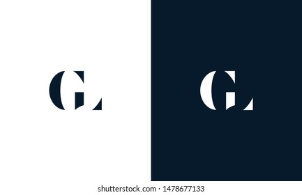 Letra abstracta logo de GJ. Este icono del logotipo incorpora con forma abstracta de forma creativa.