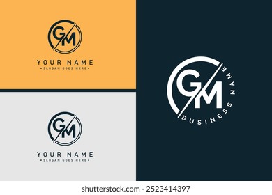 Abstrakter Buchstabe GM-Logo - Initiale Monogramm-Vorlage für Alphabet G und M