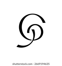 LETRA ABSTRATA GP DESIGN DE LOGOTIPO MINIMALISTA MODERNO