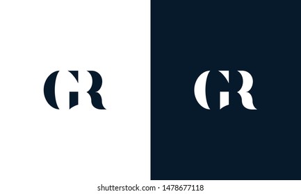 Abstract letter GR logo. This logo icon incorporate with abstract shape in the creative way.