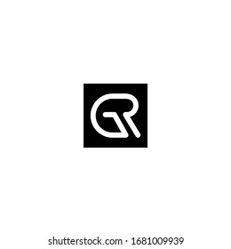 Abstrakter Buchstabe GR Logo-Vektorillustration
