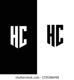 diseño del logotipo de letra abstracta h y c. logotipo de hc inicial