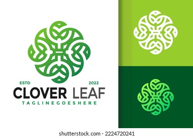 Abstract Letter H Clover Leaf Logo Design, brand identity logos vector, modern logo, Logo Designs Vector Illustration Template