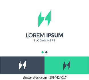 Abstract letter H energy logo. Modern template design.Vector illustration