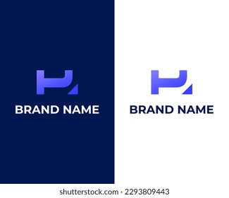 Abstract letter H fast logo design, H with arrow logo concept