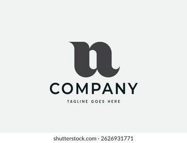 Abstract letter H with flowing motion logo design vector illustration