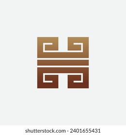 Logo-Design des abstrakten Buchstabens H