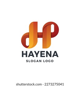 Abstract Letter H Gradient Logo Vector Icon